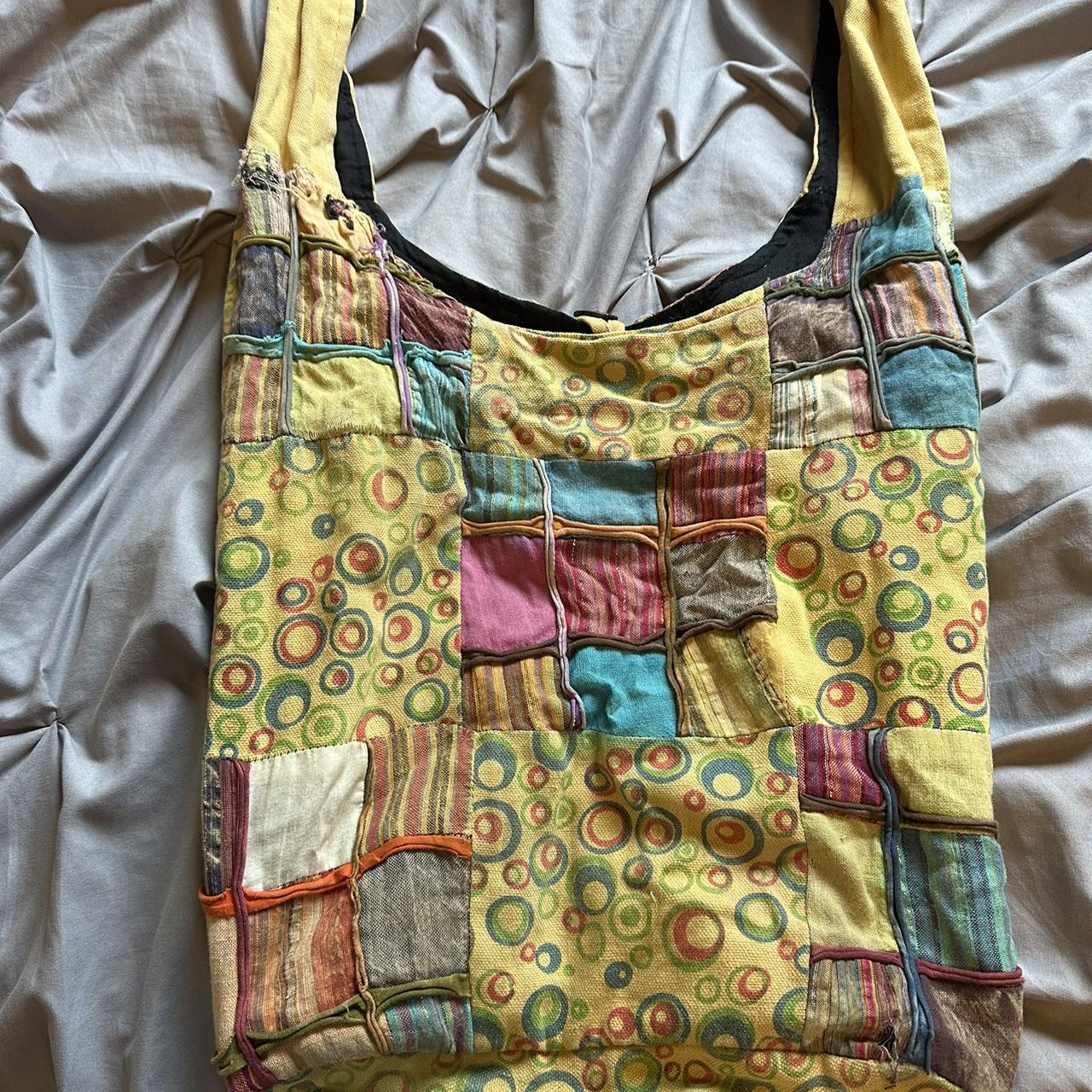 Heart Patchwork Cotton Hippie Shoulder Bag — NepaCrafts Product