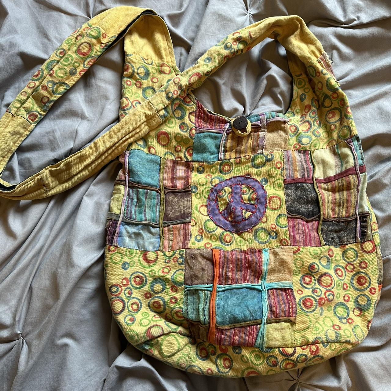 114 BG Bohemian Patch Hippy Shoulder Tote Bag Purse – Agan Traders