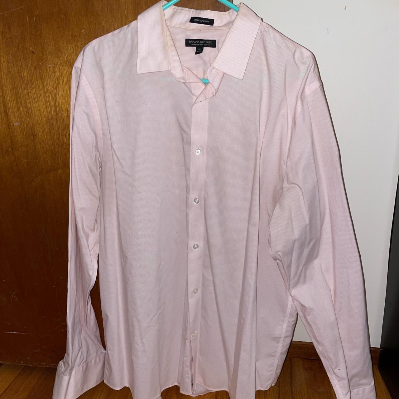 Banana Republic Men's Pink Shirt | Depop