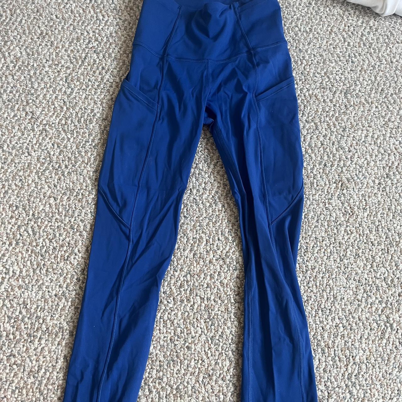 Lululemon leggings -size 0 -royal blue color - Depop
