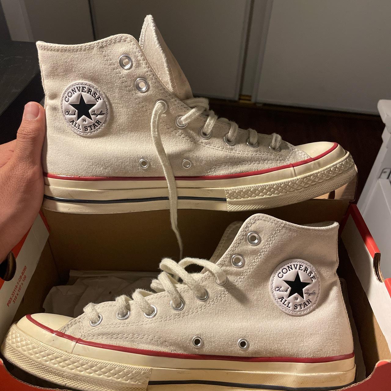 Converse High Top Slight ripping on toe box Depop