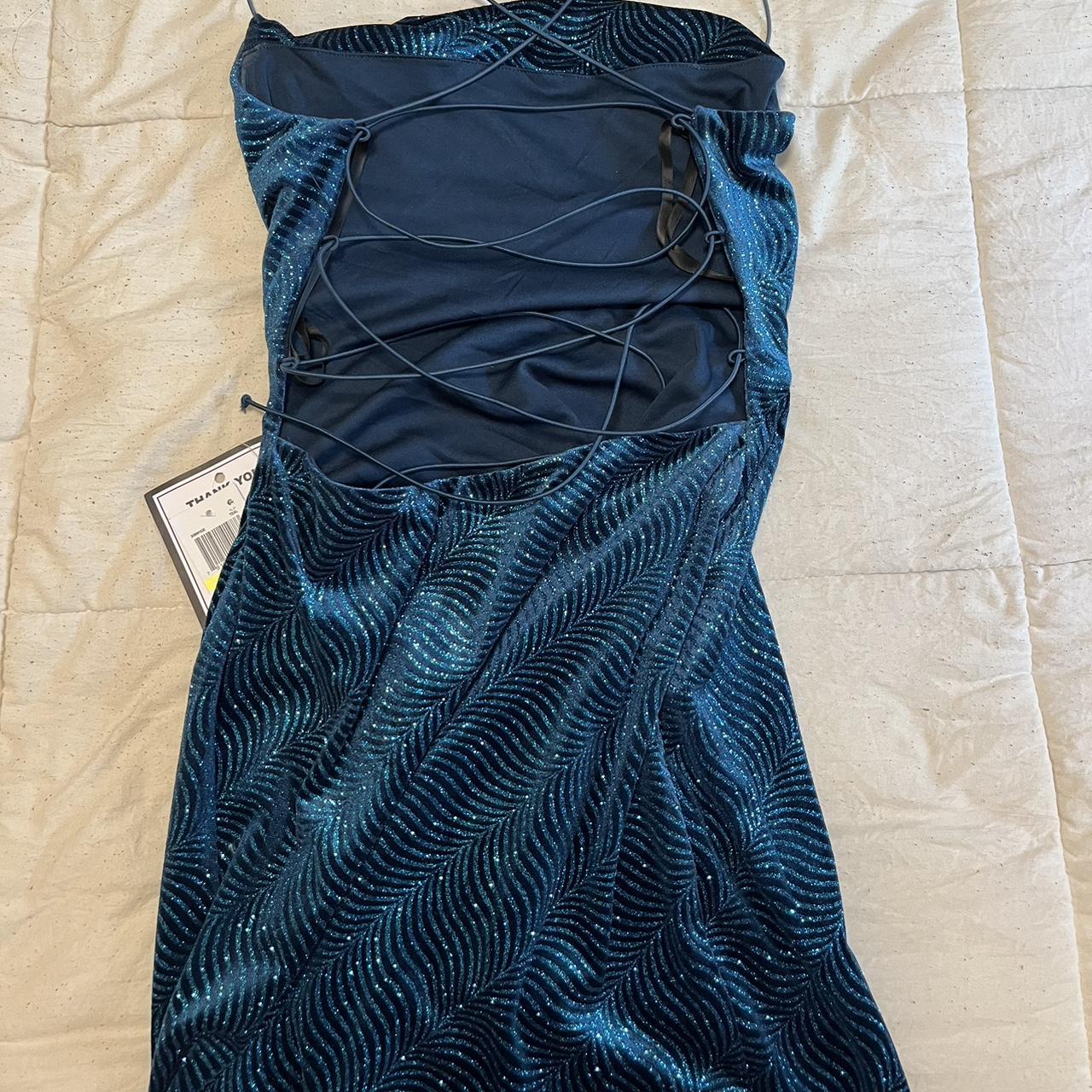 Macy's Women's Blue Dress Depop