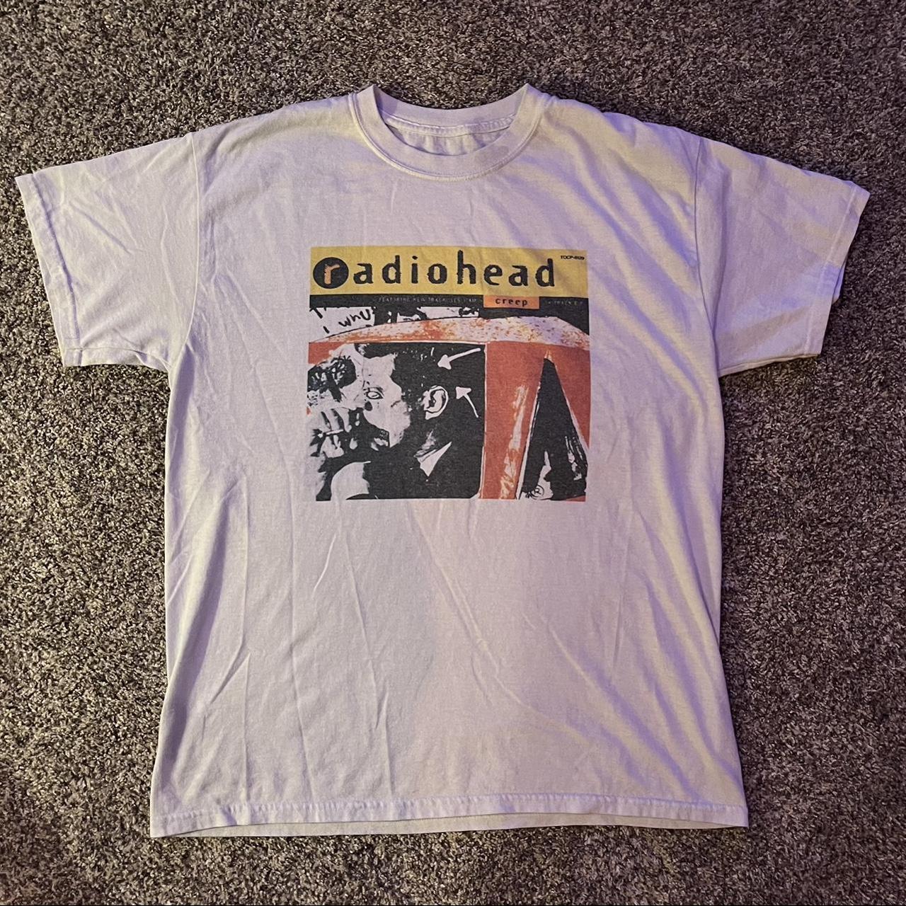 Radiohead • vintage • 90's • creep • white •... - Depop