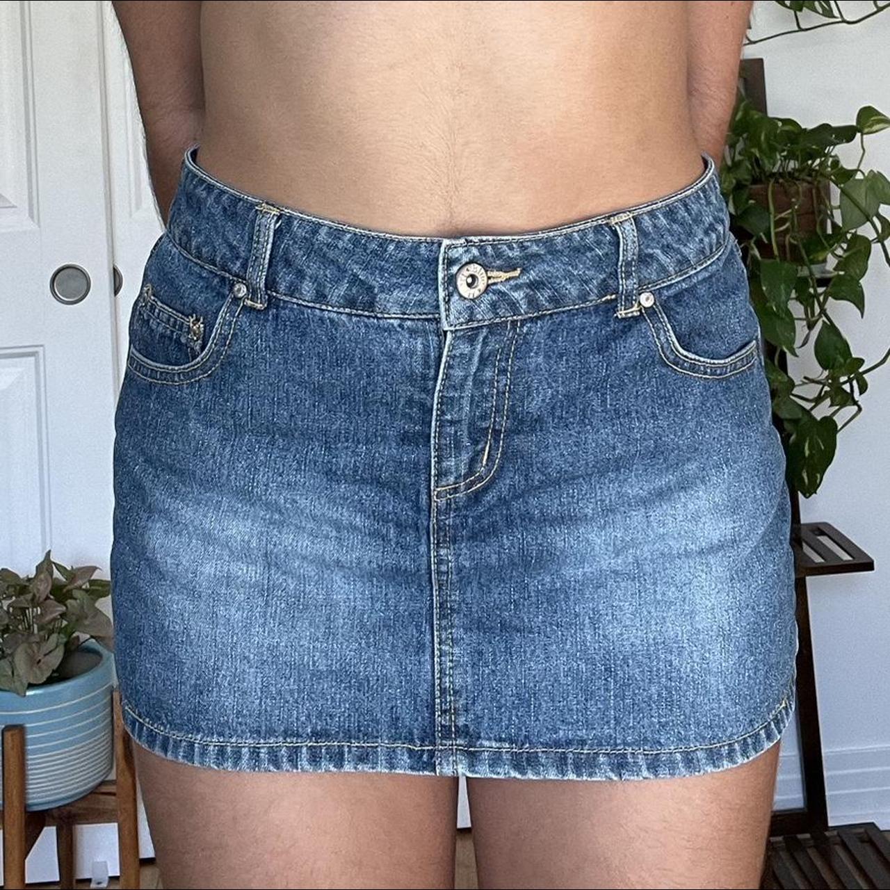 Denim mini skirt of your freaking dreams. A y2k... - Depop