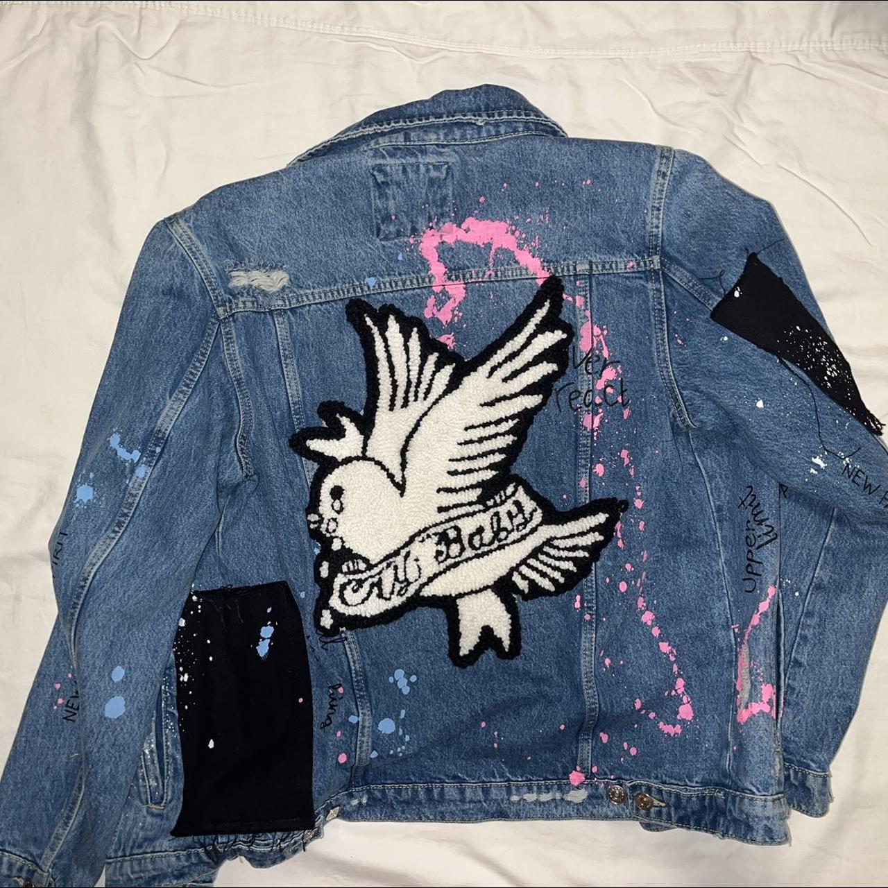 Lil Peep Custom Made Denim Jacket Brand: Zara... - Depop