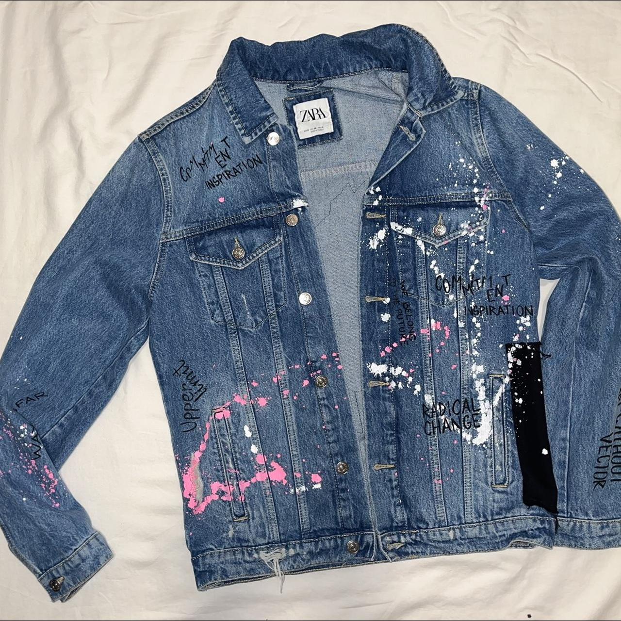 Lil Peep Custom Made Denim Jacket Brand: Zara... - Depop