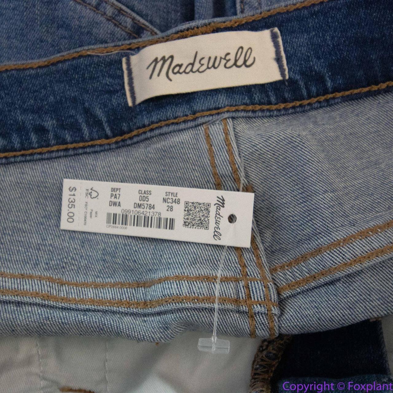 NEW Madewell Stovepipe Jeans in Dearham Wash, cheapest 24, NC348