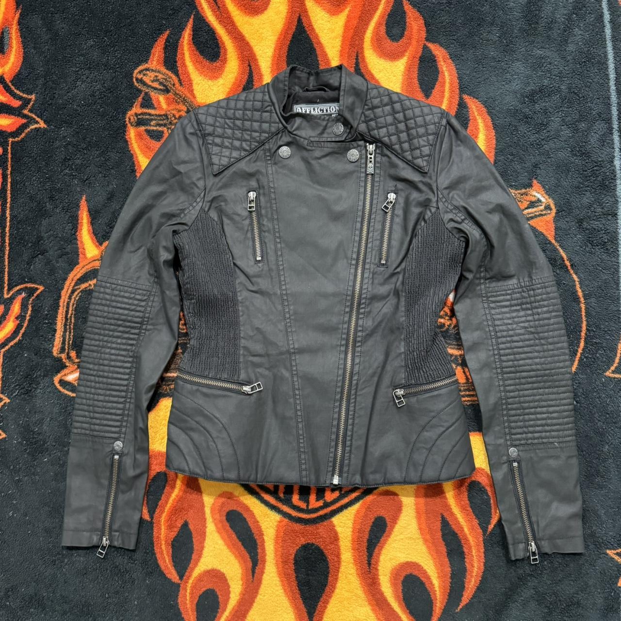 Affliction Women's Jacket Black/Grey S – Womens Affliction