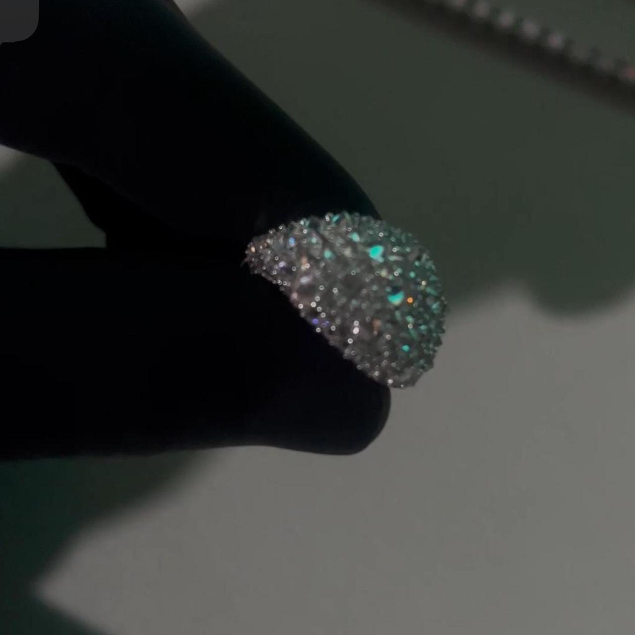 Women's Ring - Silver/Multi – Reverse Set Moissan… - image 1