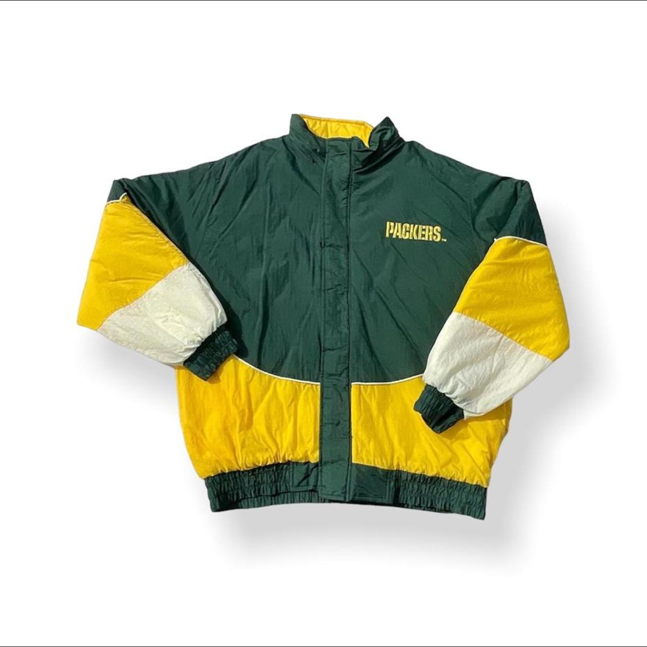 NFL Men's Green and Yellow Jacket | Depop