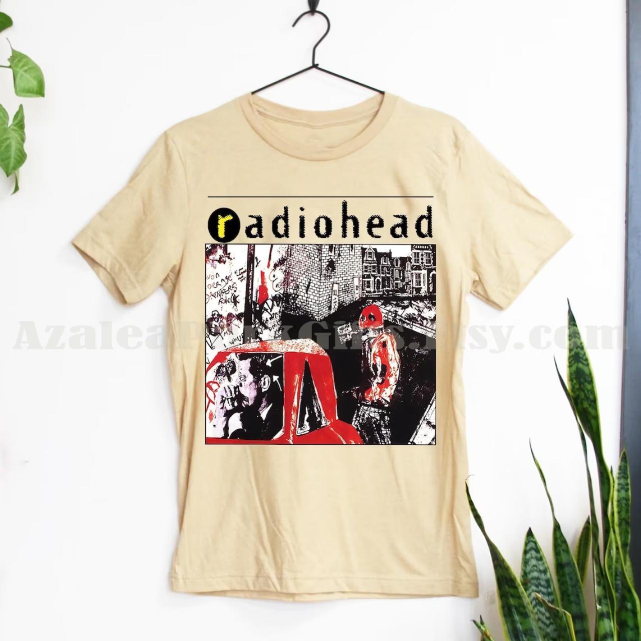 Radiohead vintage shirt, Vintage style 90s Gift for... - Depop