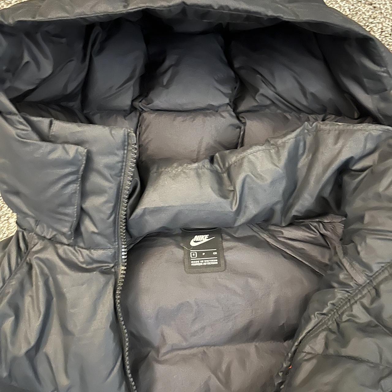 Nike Long Black Puffer Parka in Size Small (as... - Depop