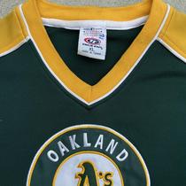 Vintage 90s Oakland A's MLB Light Sweater size Large - Depop