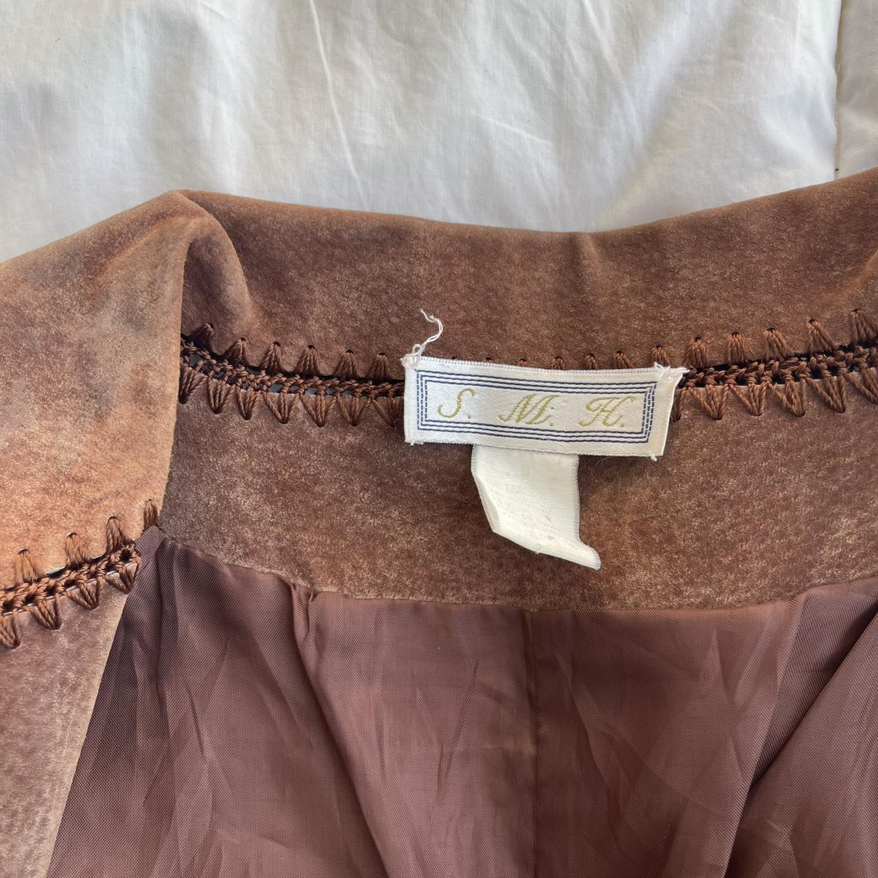 Women's Jacket - Brown - S – Boho brown patchwork… - image 4