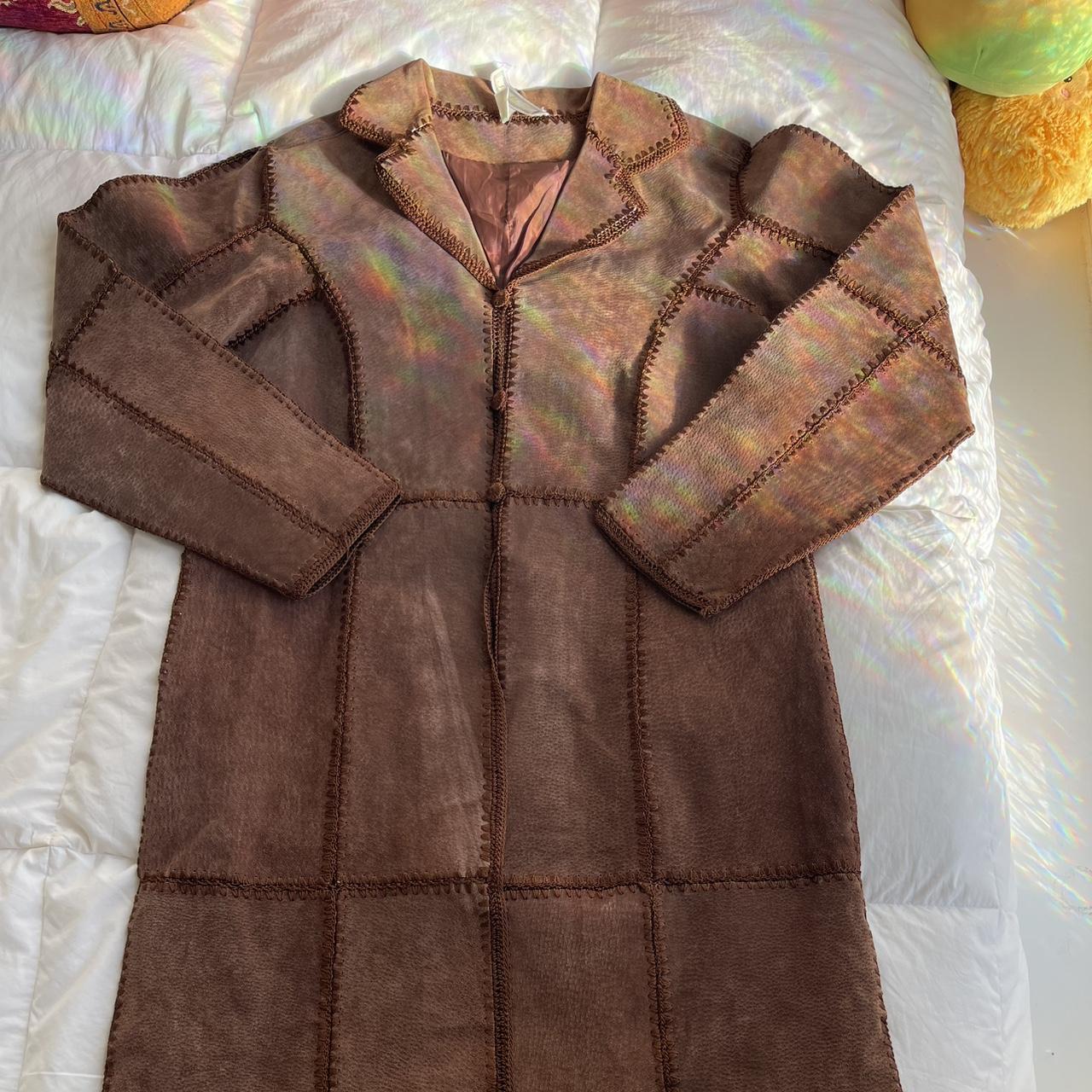 Women's Jacket - Brown - S – Boho brown patchwork… - image 1