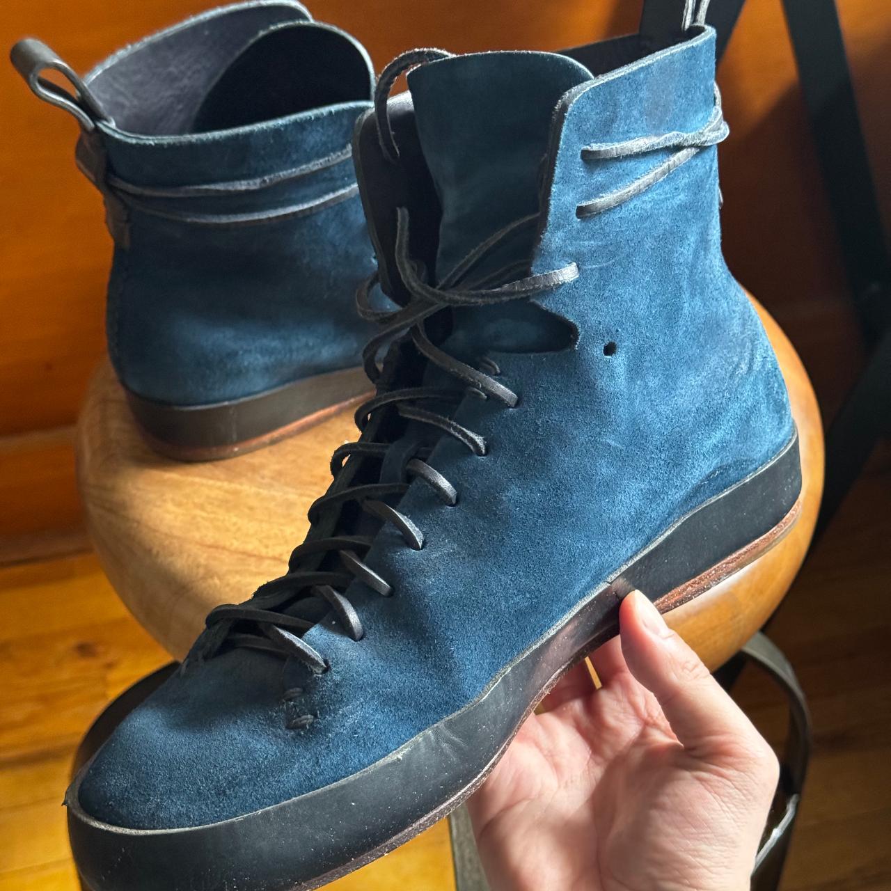 Feit Shoes Super High Suede Indigo A Depop