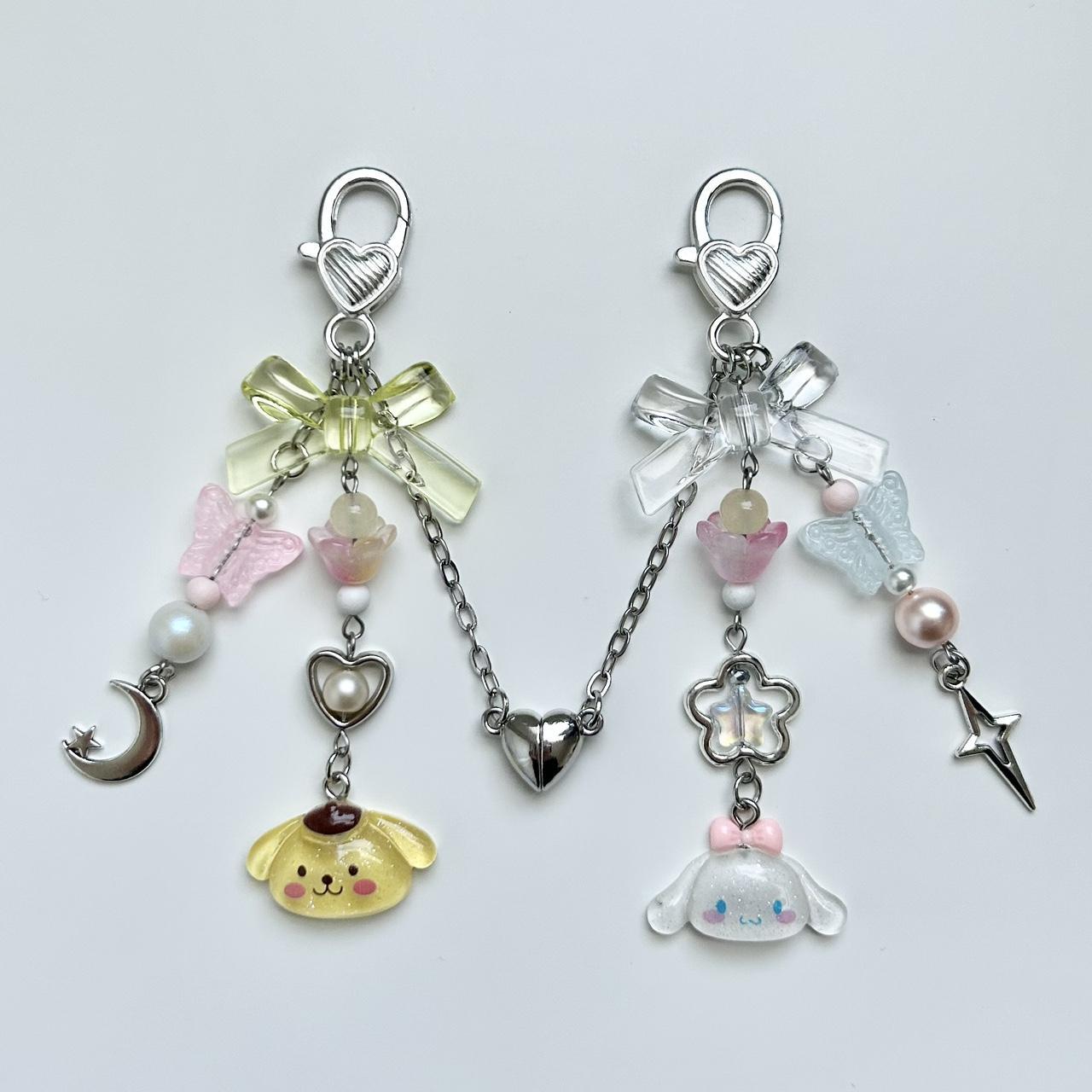 Matching Custom Pompompurin And Cinnamoroll Keychain - Depop