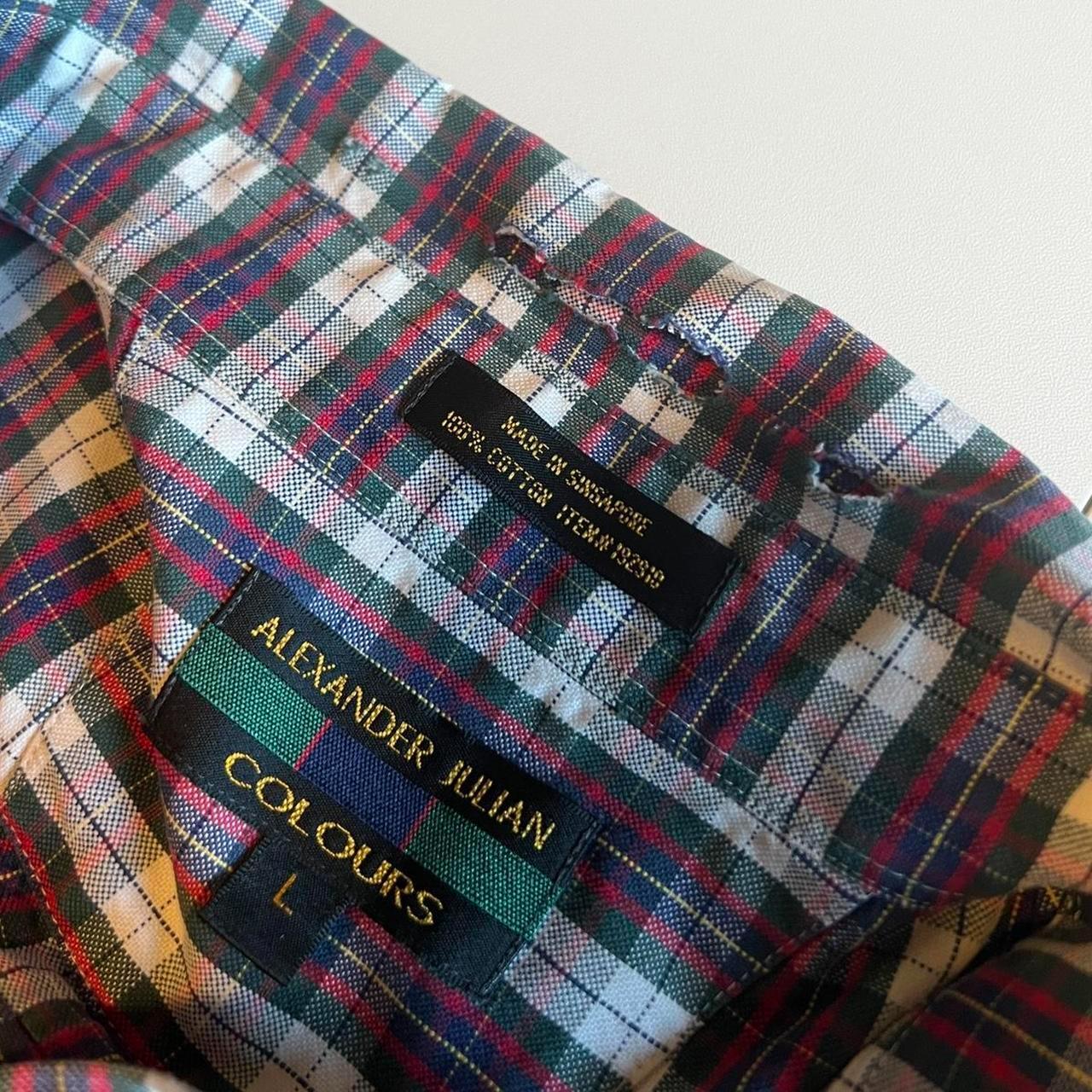 Vintage red, green, and navy check tartan plaid... - Depop