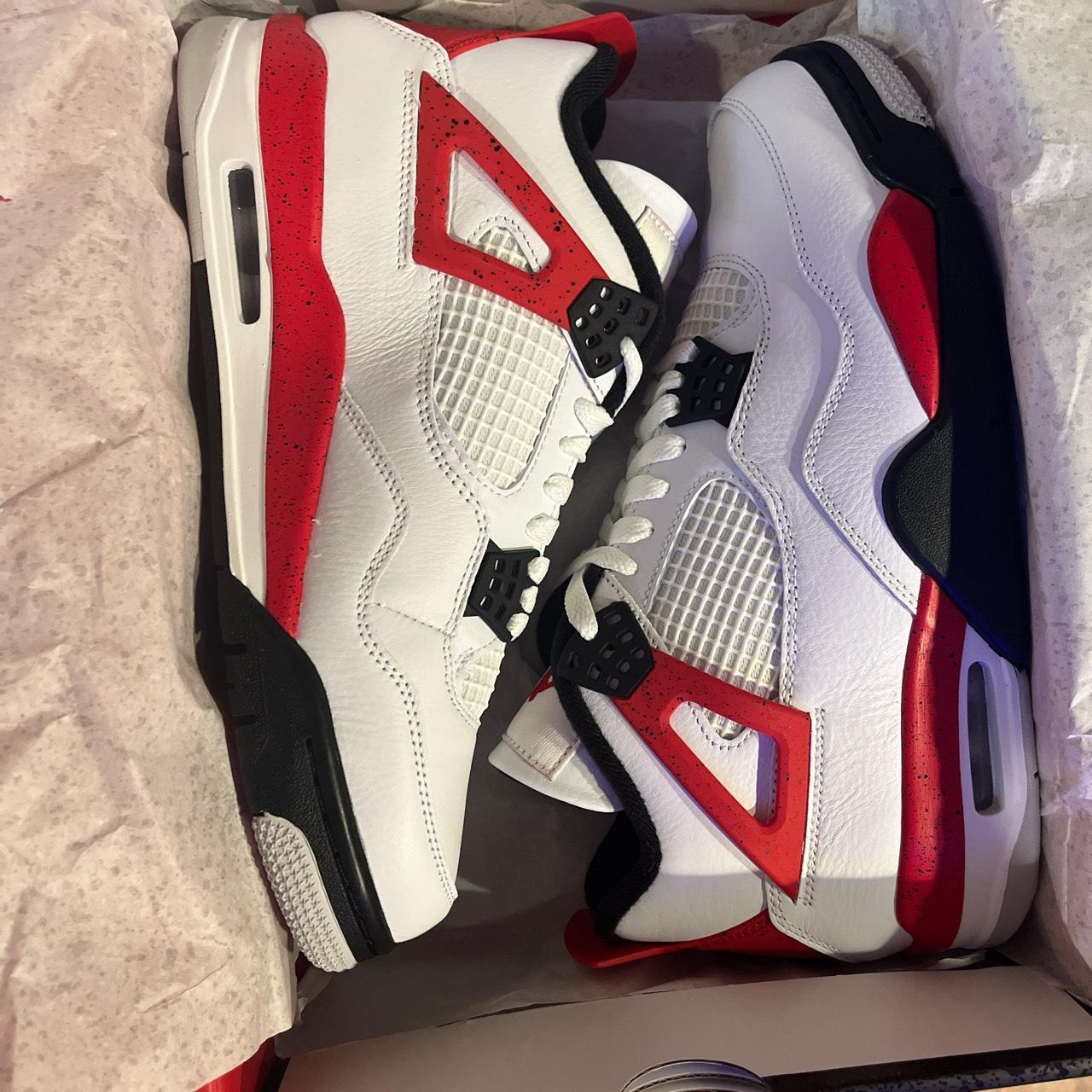 Air Jordan 4 Red Cement. Size 9. Deadstock. PRICE... - Depop