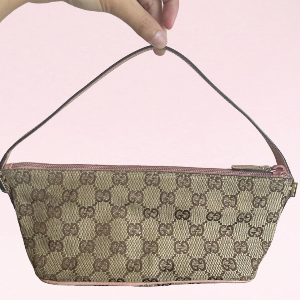 GUCCI Monogram Boat Pochette Red 1250922