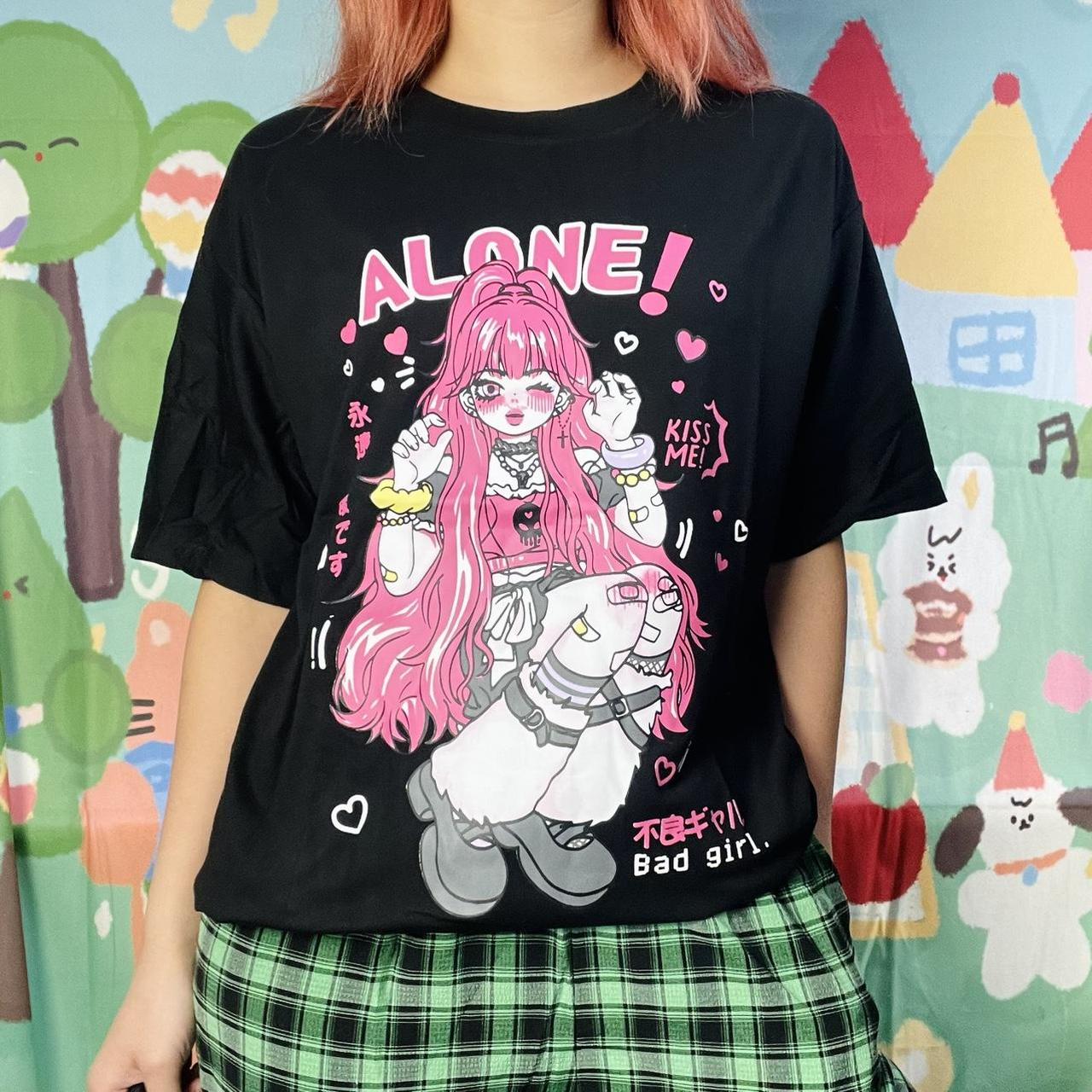 Kawaii 💖Y2K Japanese animated bad girl tee. Super... - Depop