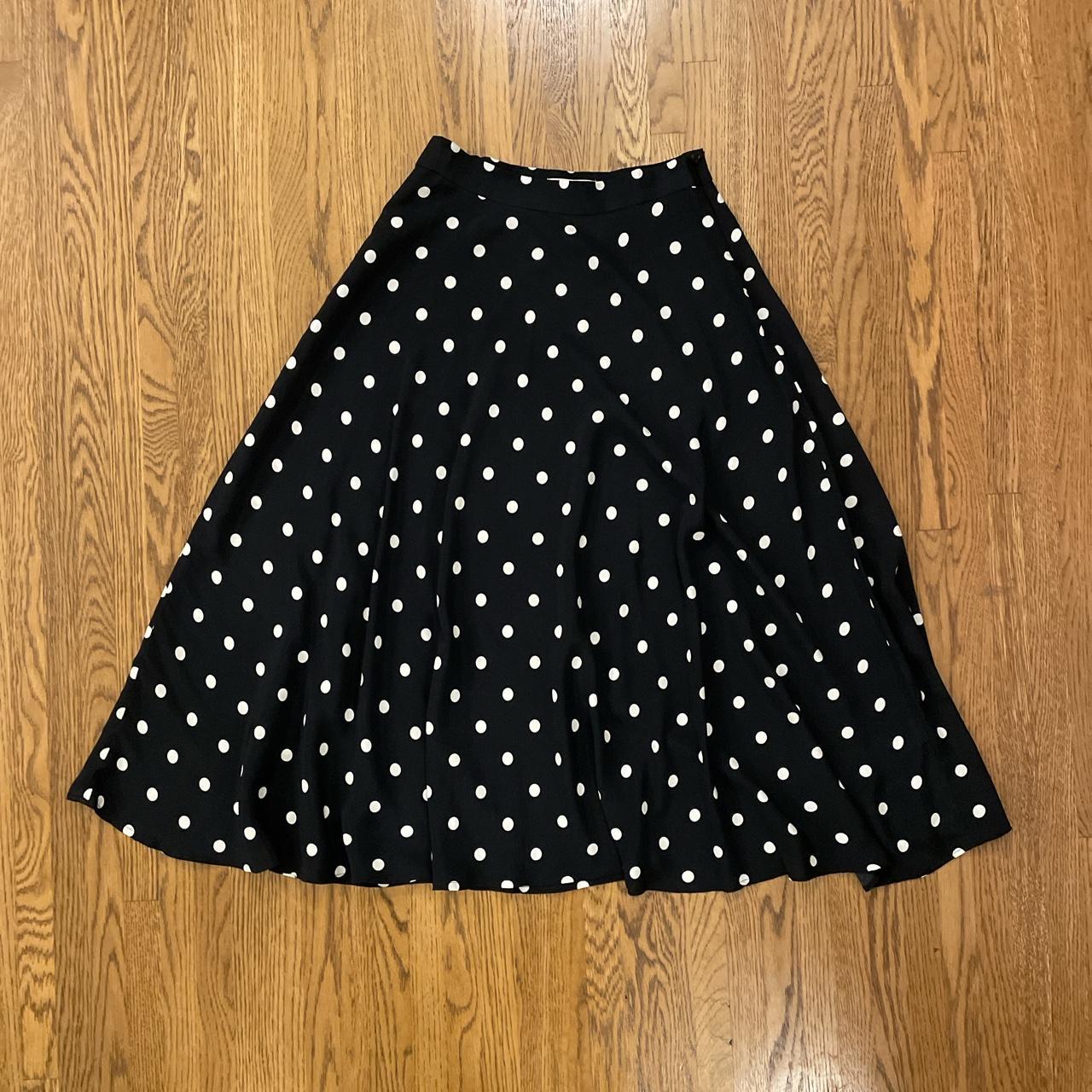 Black and white polka dot skirt h&m best sale