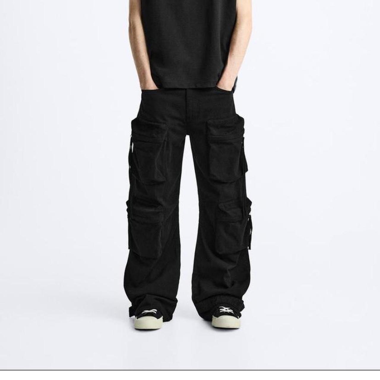 パンツ Zara Utility Cargo Jeans Black 36 New Zara utility cargo pants👖| The added detail on the zip