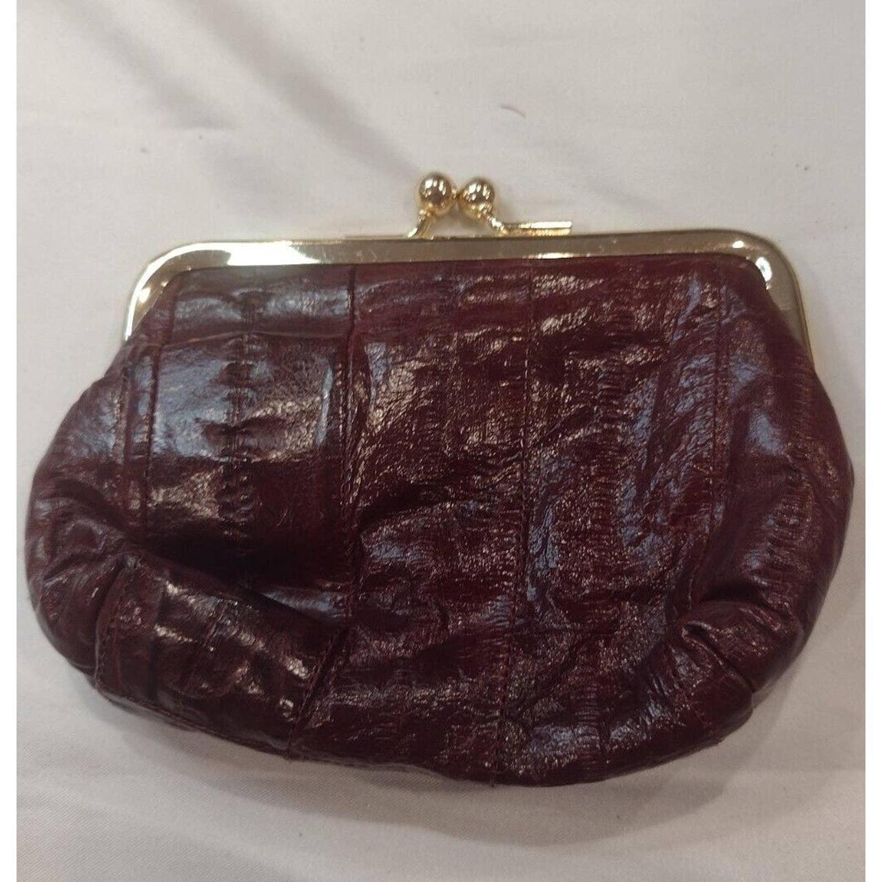 Brown Eel skin vintage coin purse. See pictures Depop