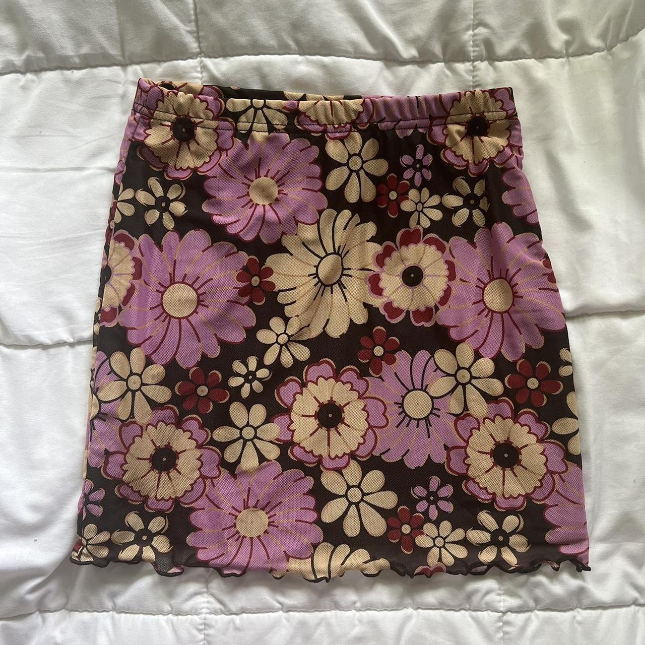 Women's Pink and Purple Skirt | Depop