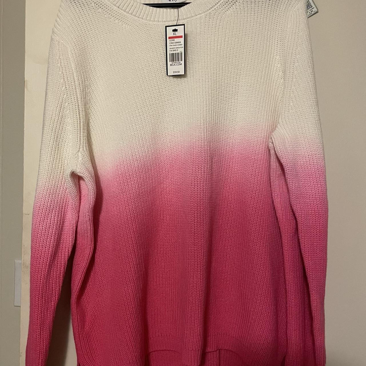 Cute baggy gradient sweater from Belk. Tags are... - Depop