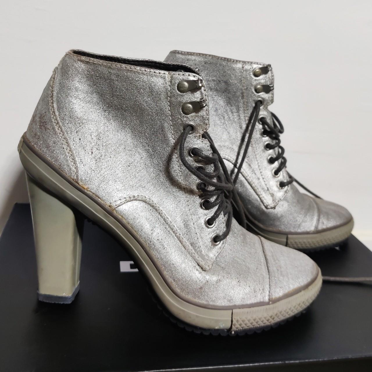 Diesel silver boots hotsell