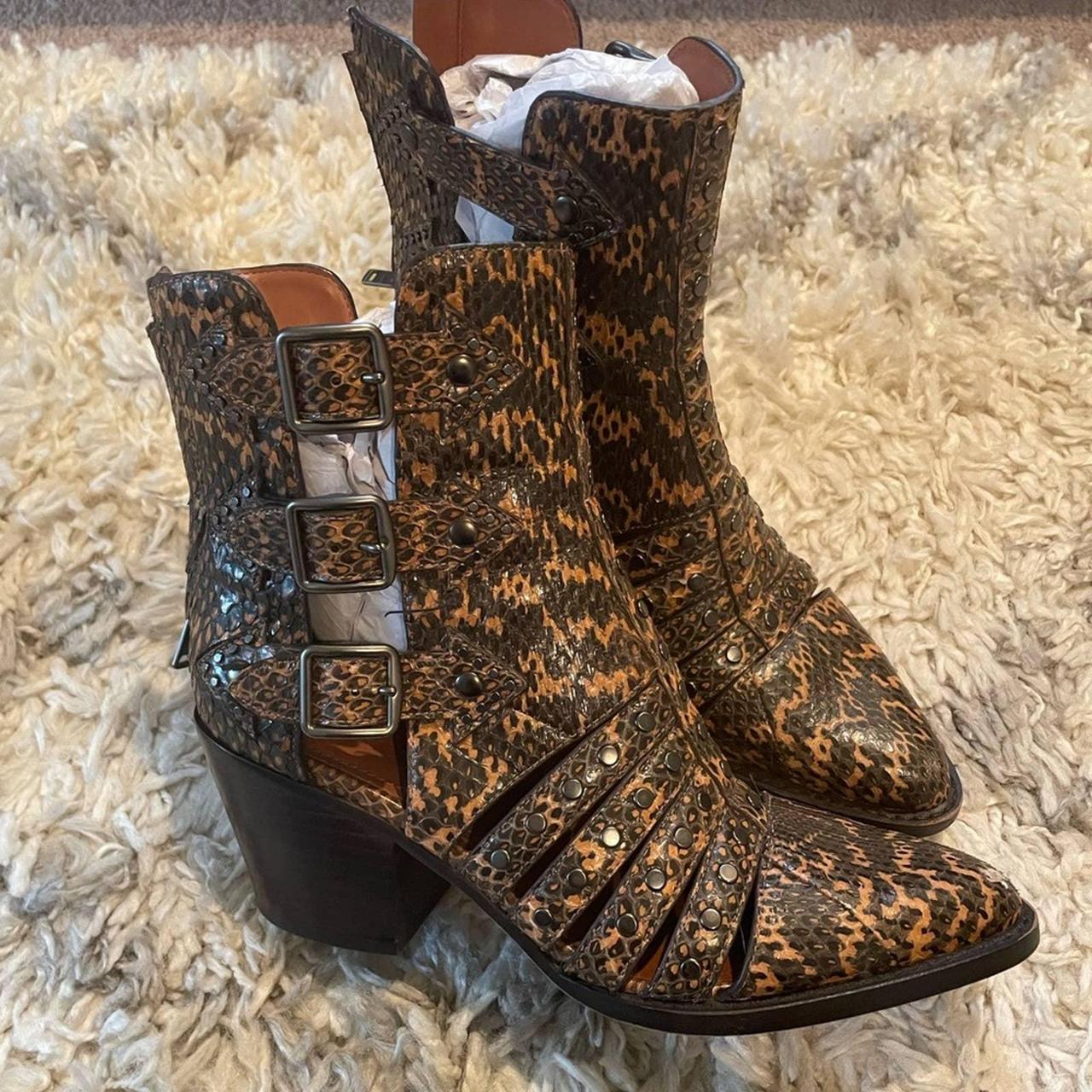 Coach hot sale snakeskin boots