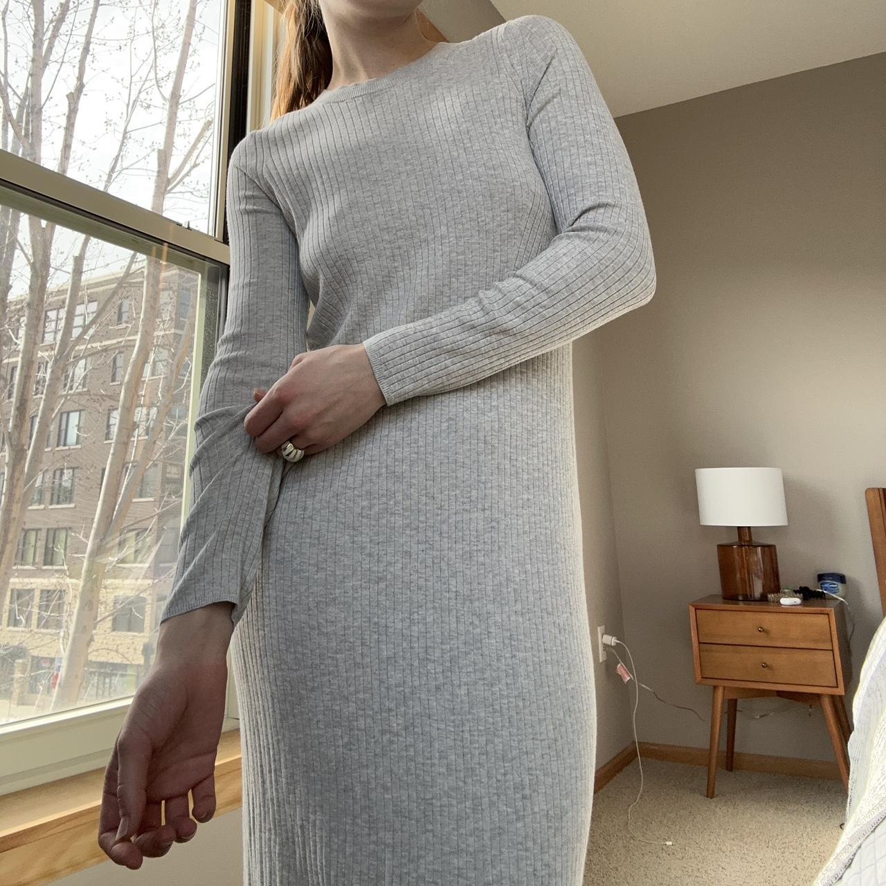 Banana republic grey midi dress. Ribbed. Super soft