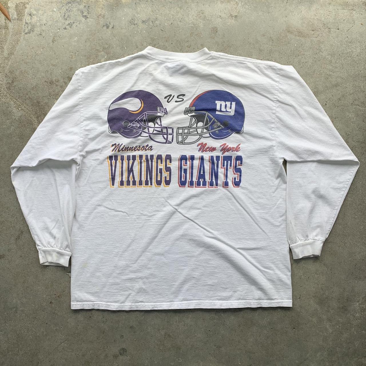 Vintage 90's New York Giants White Long Sleeve - Depop