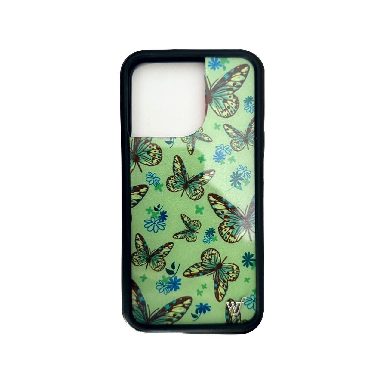 💚 Sage Butterfly Wildflower Case Fits iPhone 13... Depop