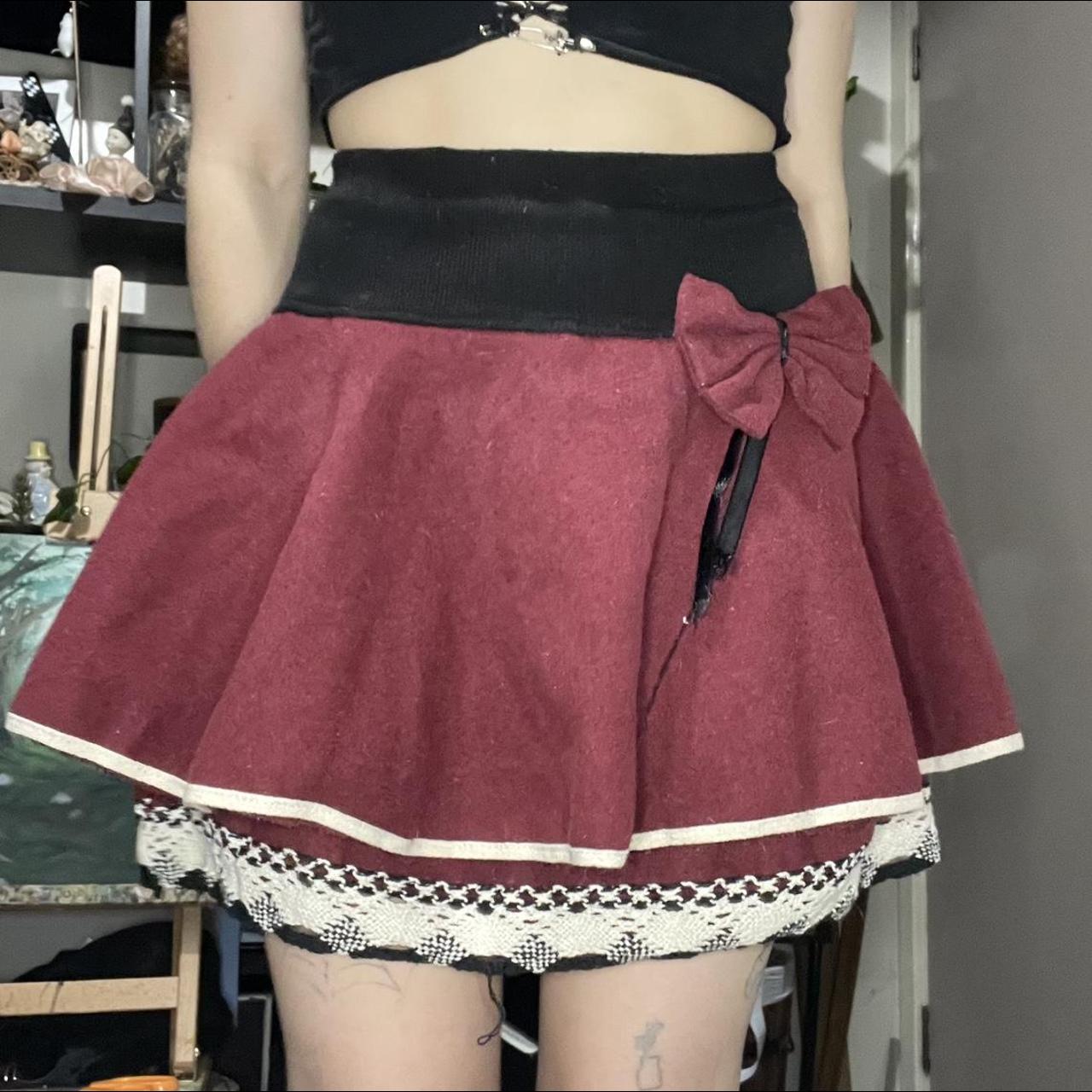 Maroon skirt outlet xs