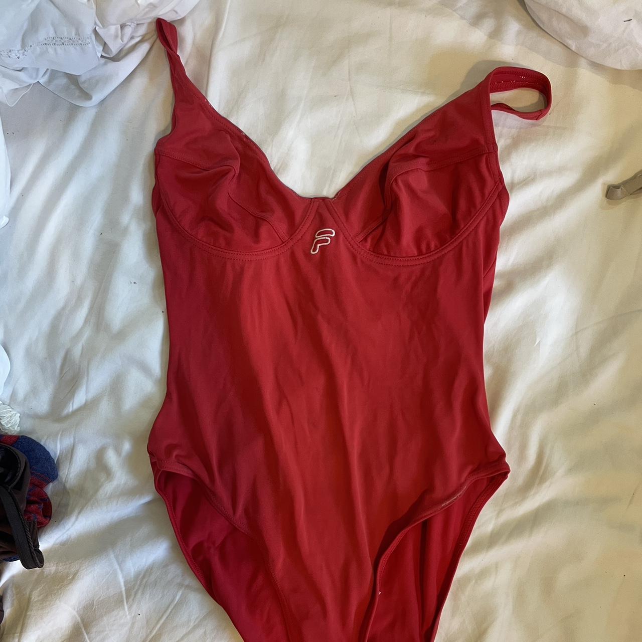 Vintage Fila high leg swimsuit Amazing pillar box... - Depop