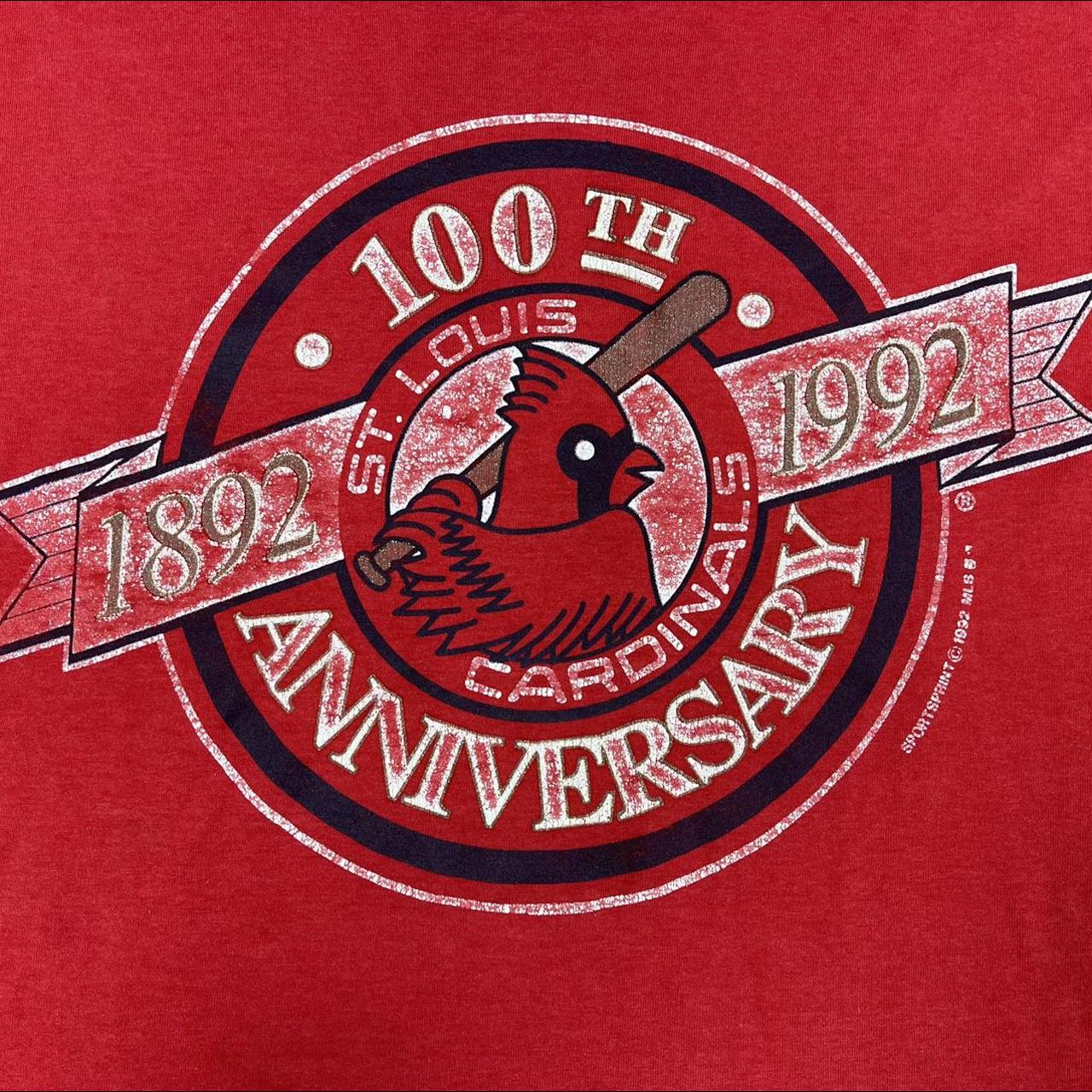 Vintage 1992 St Louis Cardinals 100th Anniversary T-shirt Made in USA