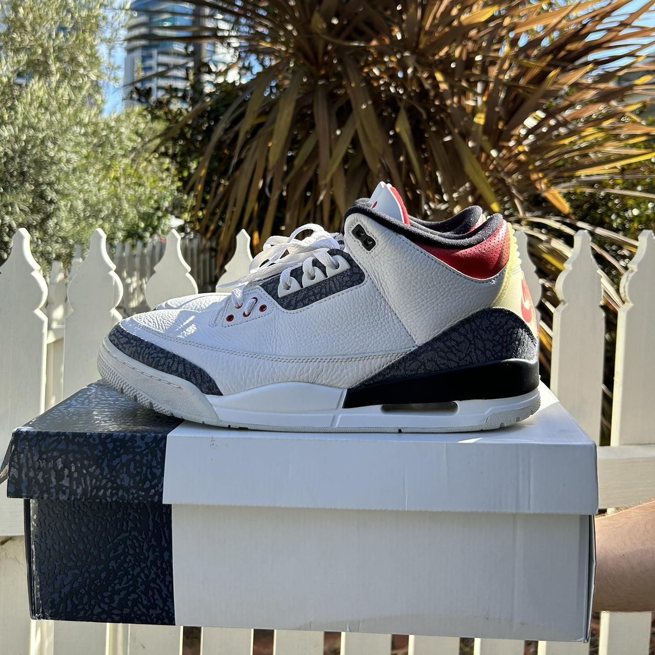 Air Jordan 3 Retro Denim SE 'Fire Red Size -... - Depop