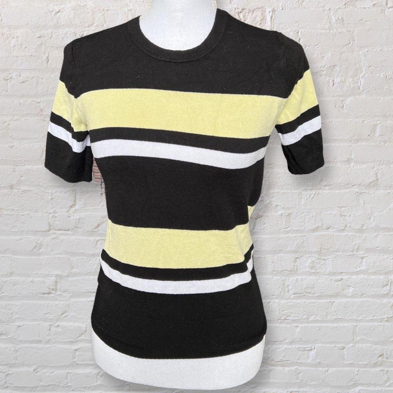 zara yellow striped shirt