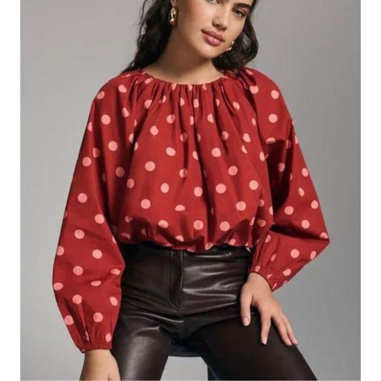 Good Anthropologie Maeve Poplin Cropped Blouse