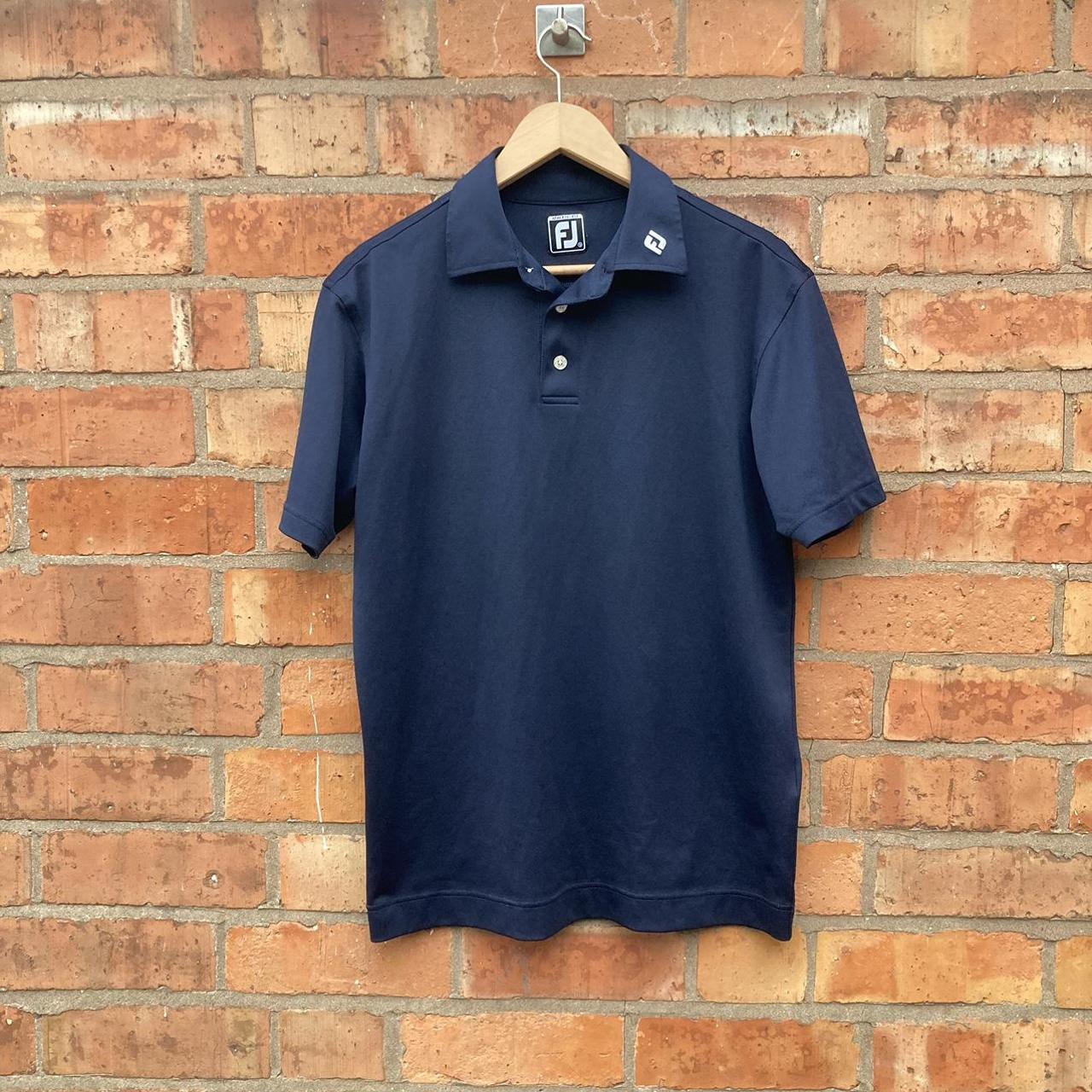 FootJoy Mens Athletic Fit Navy Blue Polo Shirt Size... Depop