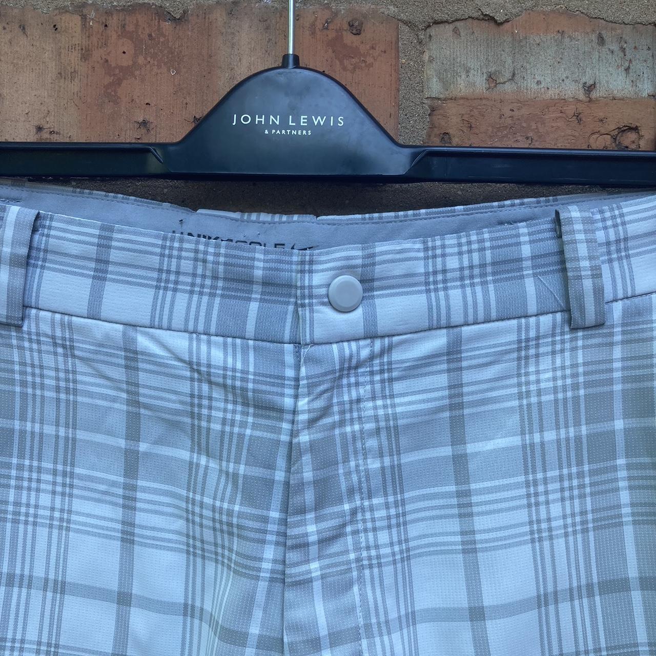 Nike Golf Mens White Grey Check Shorts... Depop