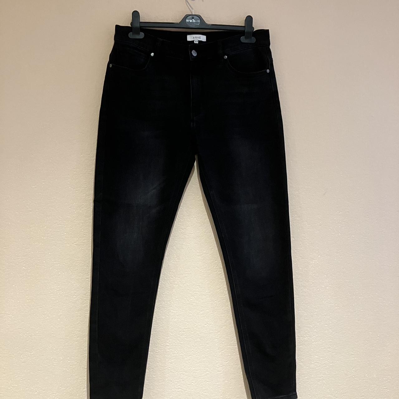 Arne Mens Black Denim Straight Leg Jeans W32  Depop 