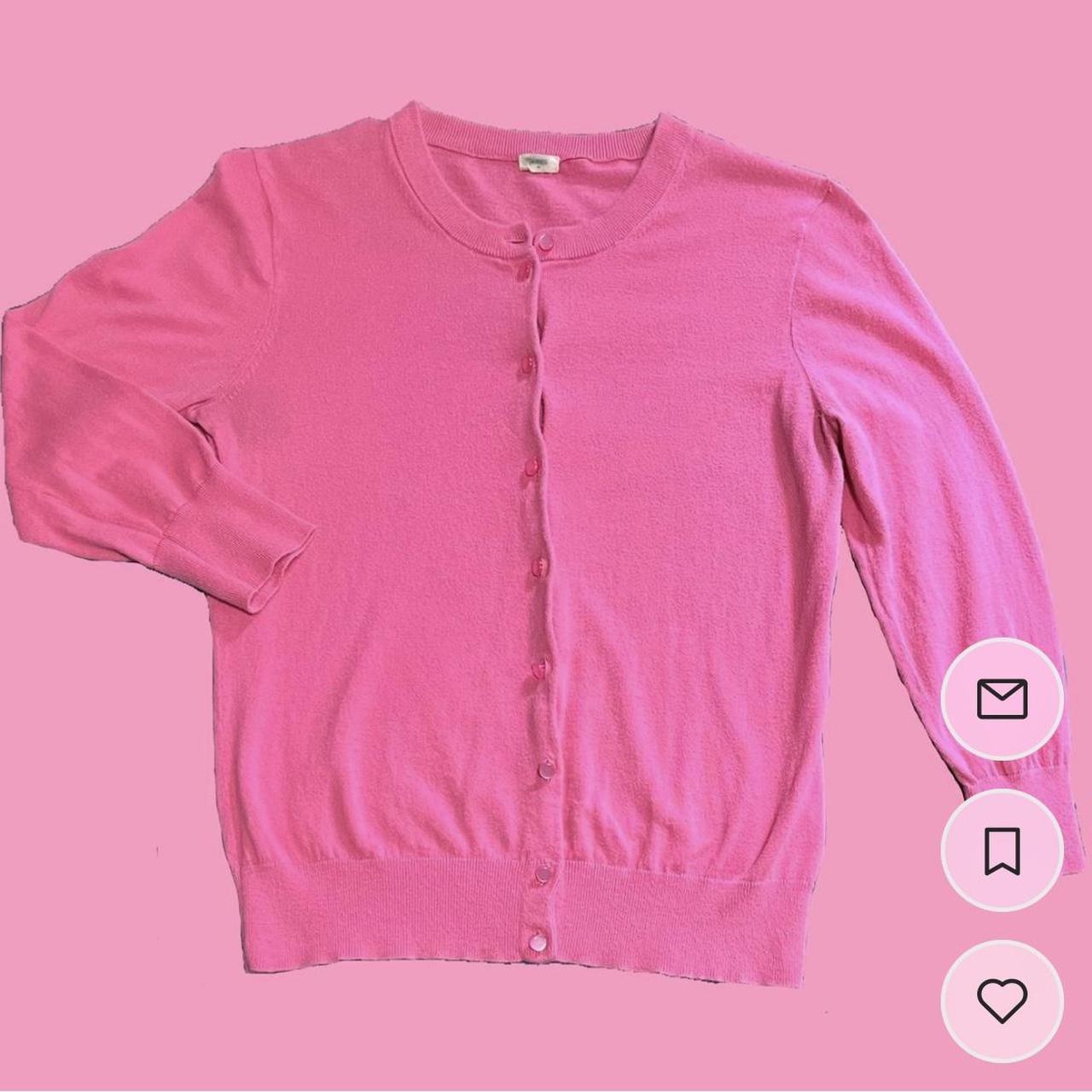 🎀 hot pink j crew button up cardigan 🎀 w the cutest... Depop