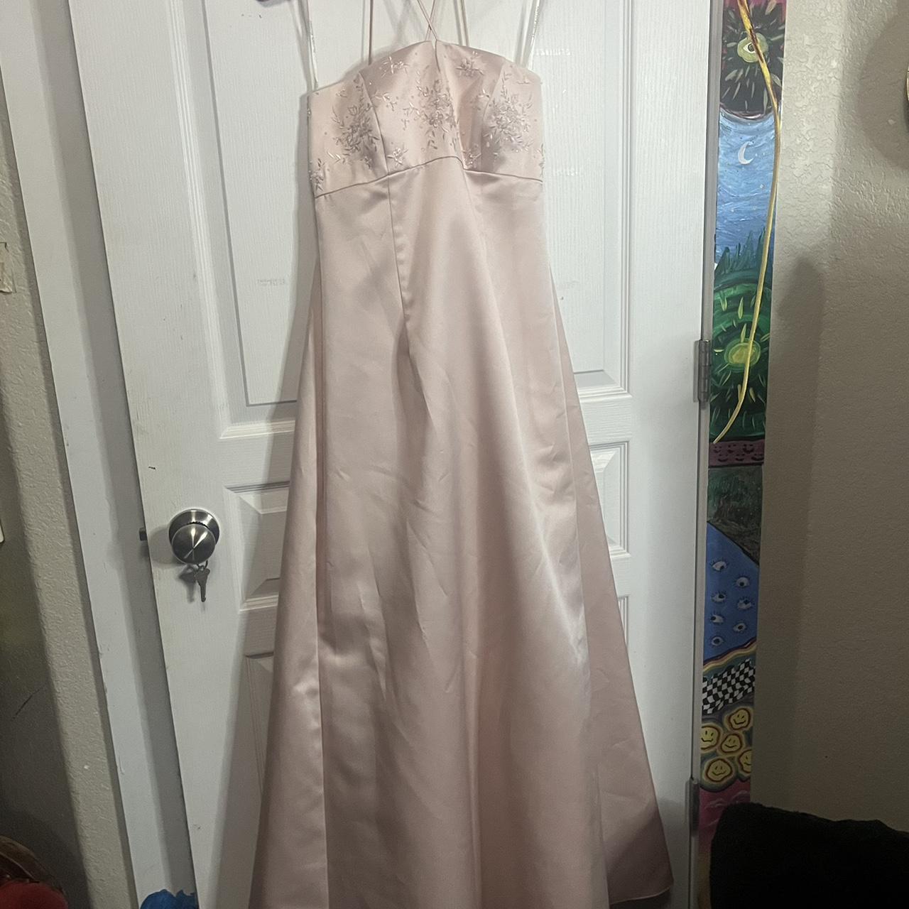 baby pink 2000s/90s style prom dress beautiful... - Depop