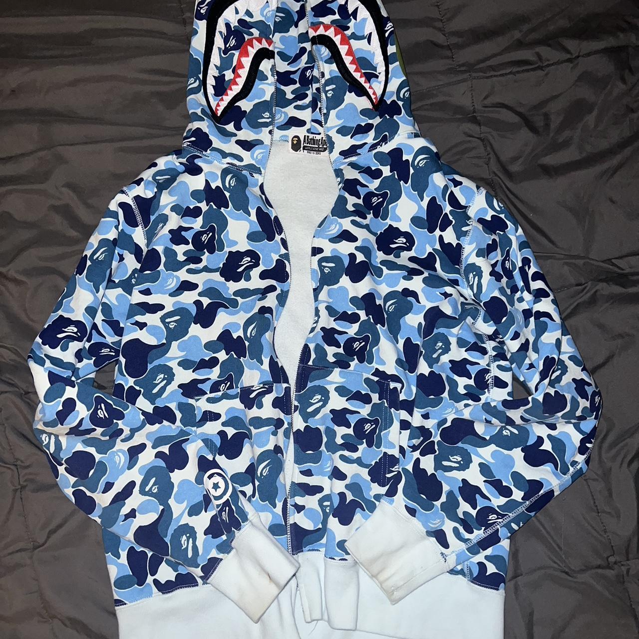 Bape blue camo best sale