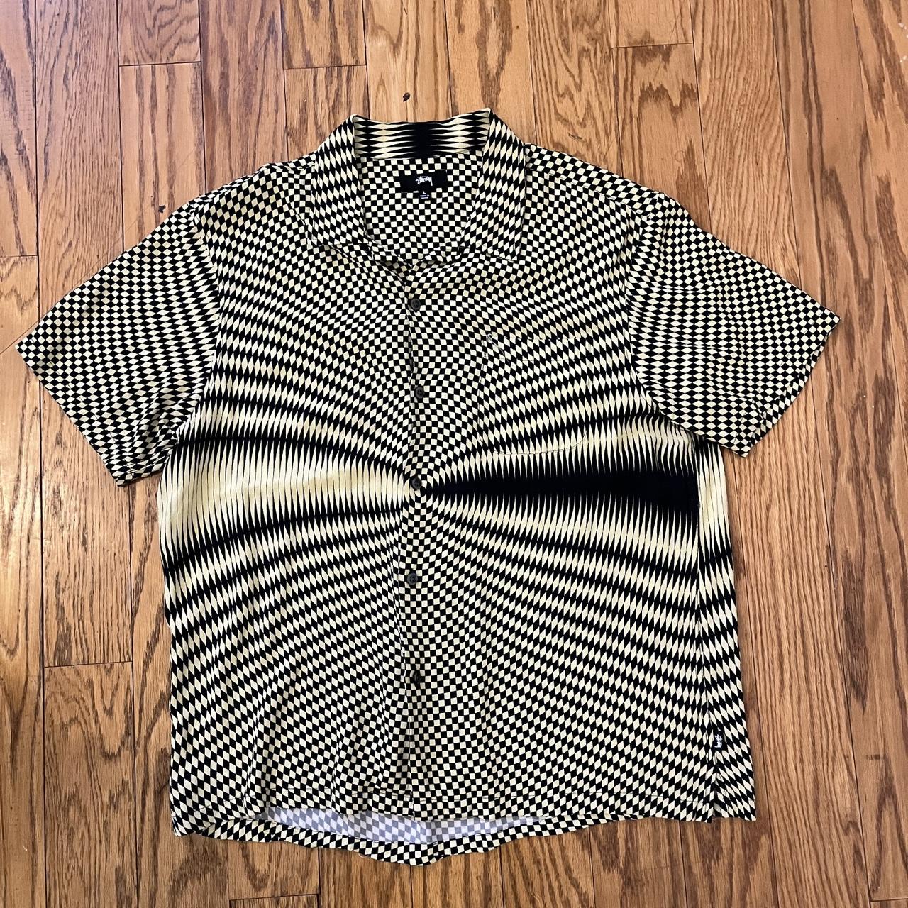 Stussy Mens Shirt Vintage Psychedelic Check Pattern...