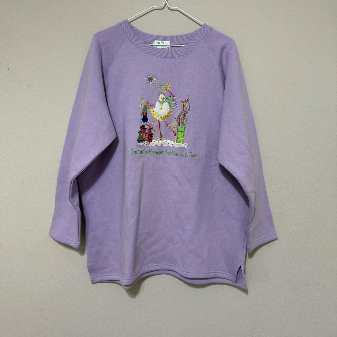 Quacker Factory Women's Sweatshirt - Purple - XL … - image 1