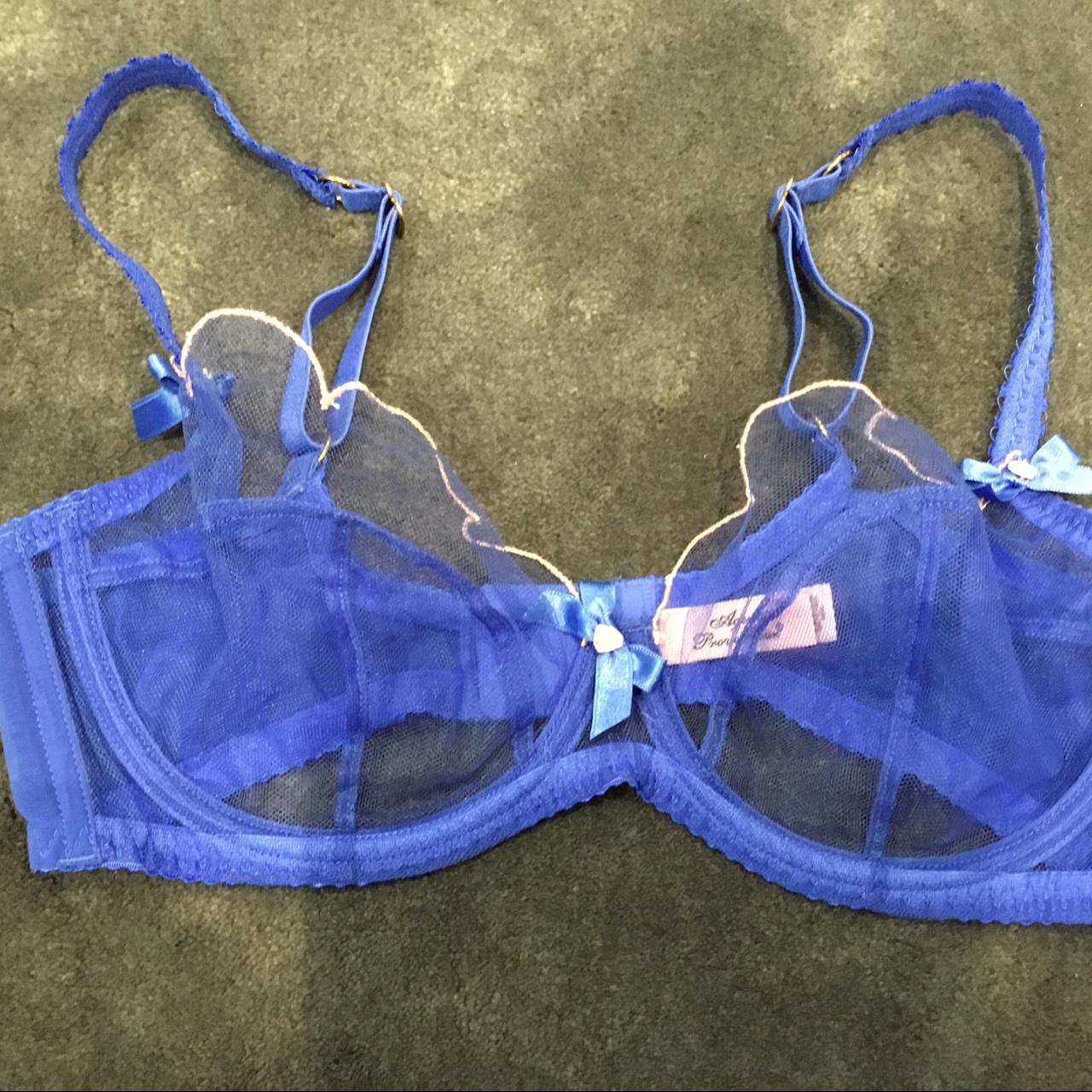 Women's Blue and Pink Bra | Depop